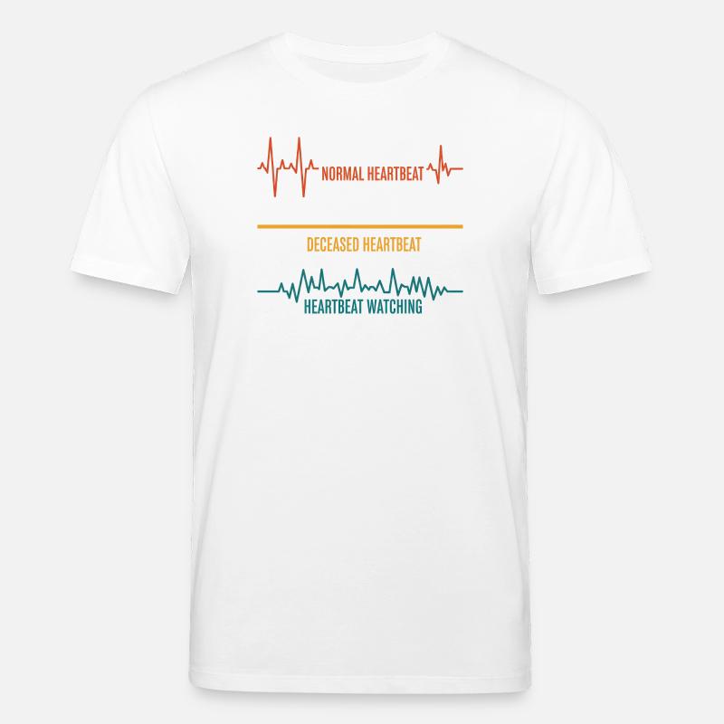Variations du battement cardiaque Pression - T-shirt bio CREATOR Stanley/Stella Unisexe - blanc