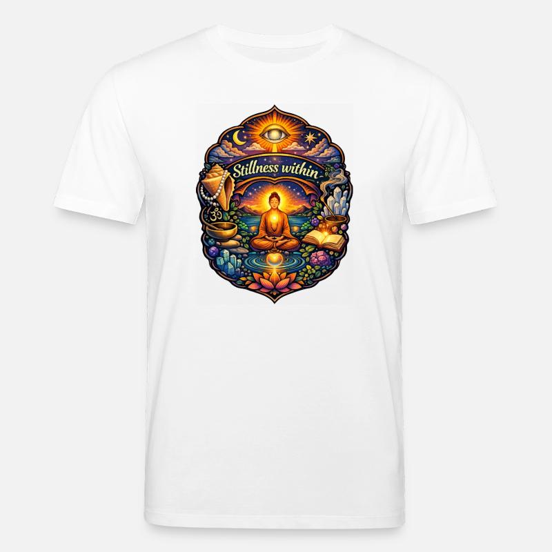 Stillness Within: Inner Light - Stanley/Stella CREATOR Unisex Organic T-Shirt - white