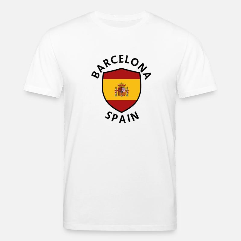 Bouclier de Barcelone, Espagne - T-shirt bio CREATOR Stanley/Stella Unisexe - blanc