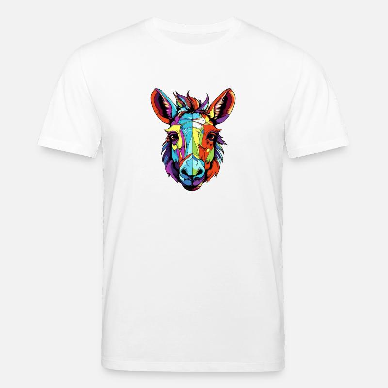 Esel Tier Kopf - Stanley/Stella Unisex Bio-T-Shirt CREATOR  - Weiß