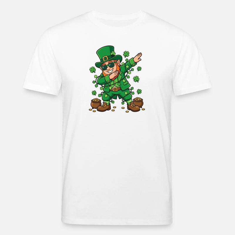 Dabbing Leprechaun St. Patrick's Day Leprechaun - Stanley/Stella Unisex Bio-T-Shirt CREATOR - Weiß