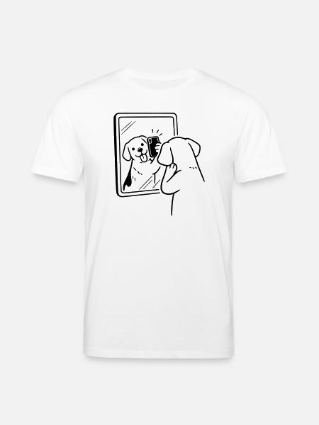 Selfie Dog Dog - Stanley/Stella CREATOR Unisex Organic T-Shirt - white