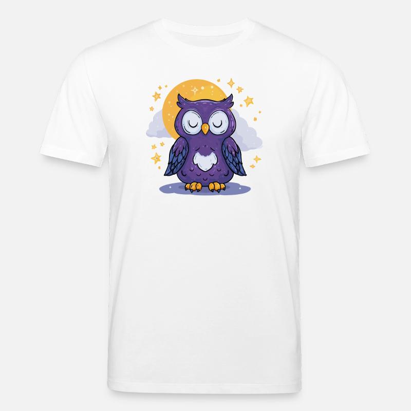 Mondnacht Eule - Stanley/Stella Unisex Bio-T-Shirt CREATOR - Weiß