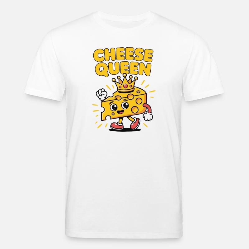 Cheese Queen – Käse mit Krone - Stanley/Stella Unisex Bio-T-Shirt CREATOR - Weiß