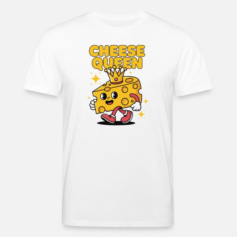 Cheese Queen – Käse mit Krone - Stanley/Stella Unisex Bio-T-Shirt CREATOR  - Weiß