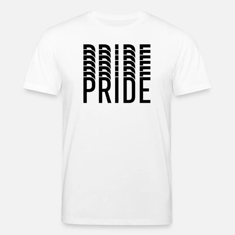 Pride Typography Contrast Pattern - Stanley/Stella CREATOR Unisex Organic T-Shirt - white