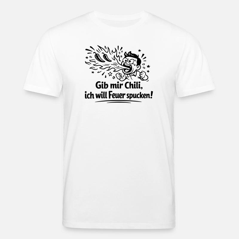 Feuer Spucken Chili Essen - Stanley/Stella Unisex Bio-T-Shirt CREATOR  - Weiß