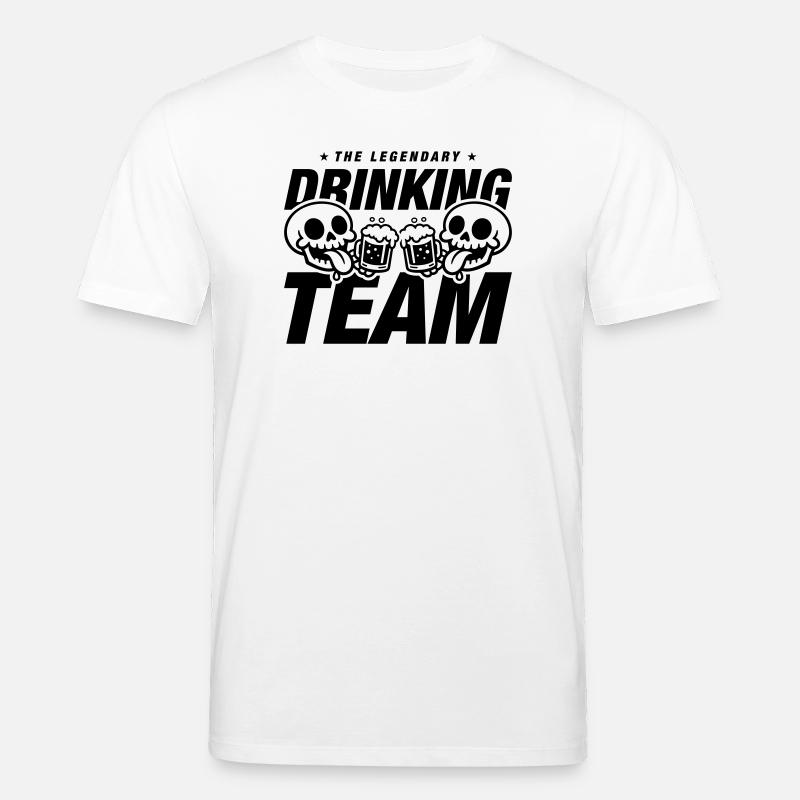 Drinking Team Skelett Bier - Stanley/Stella Unisex Bio-T-Shirt CREATOR  - Weiß