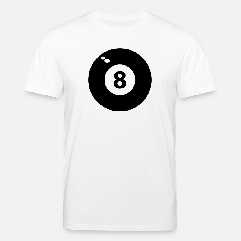 8 schwarze Billards - Stanley/Stella Unisex Bio-T-Shirt CREATOR  - Weiß