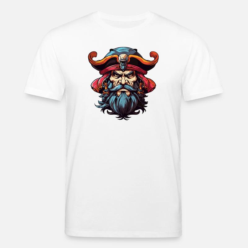 Pirate à la barbe comic - T-shirt bio CREATOR Stanley/Stella Unisexe - blanc