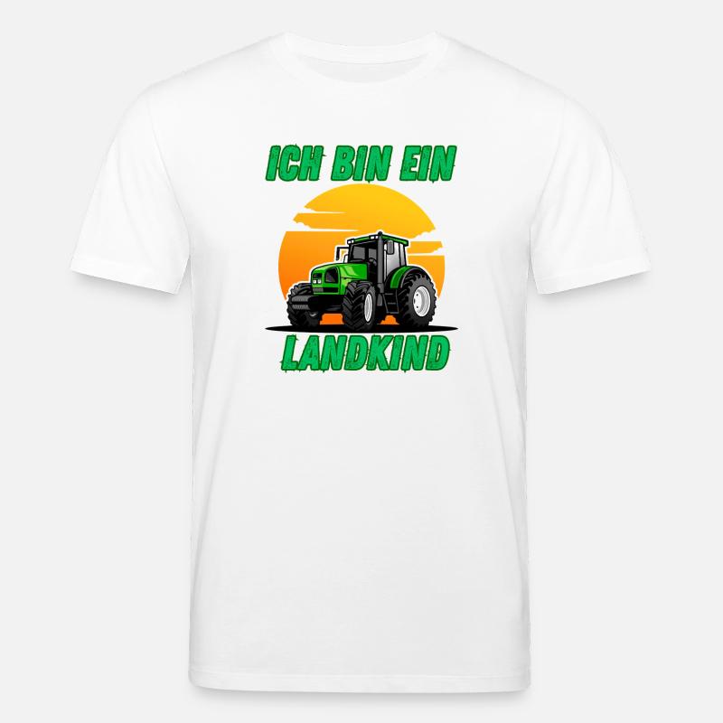 Traktor - Ich bin ein Landkind - Stanley/Stella Unisex Bio-T-Shirt CREATOR  - Weiß