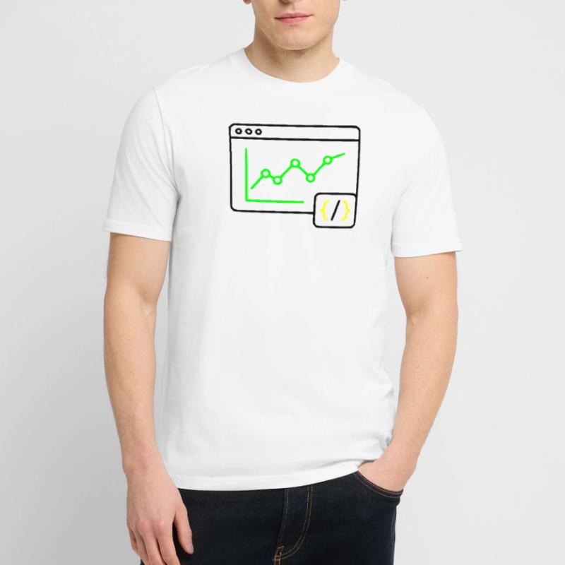 Web Analyse Chart Coding Browser Vektor Stanley/Stella Unisex Bio-T-Shirt CREATOR 