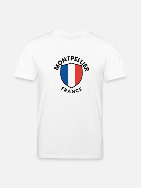 Montpelier Shield of France - Stanley/Stella CREATOR Unisex Organic T-Shirt - white