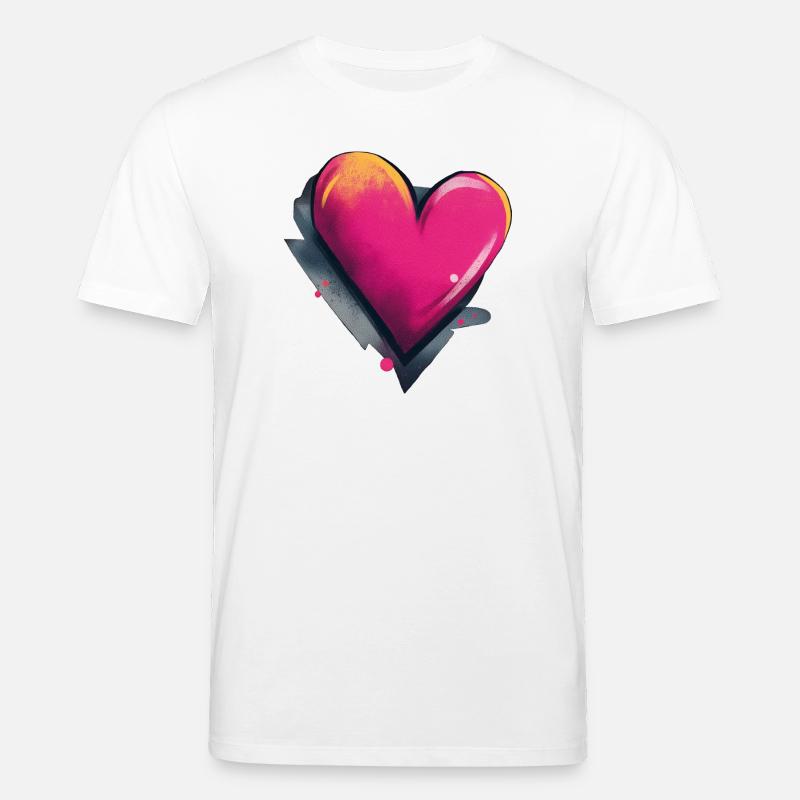 Herz Graffiti - Stanley/Stella Unisex Bio-T-Shirt CREATOR  - Weiß