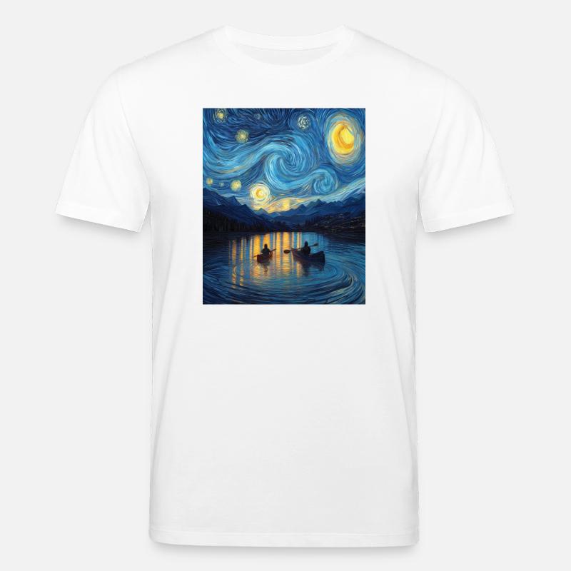 Kayak Van Gogh Nuit étoilée - T-shirt bio CREATOR Stanley/Stella Unisexe - blanc