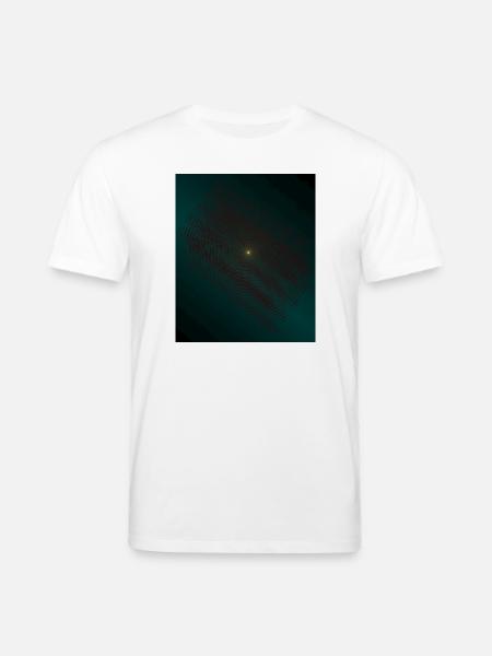 Teal Ringenspiral im Zentrum - Stanley/Stella Unisex Bio-T-Shirt CREATOR - Weiß