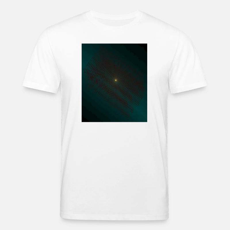 Teal Ringenspiral im Zentrum - Stanley/Stella Unisex Bio-T-Shirt CREATOR  - Weiß