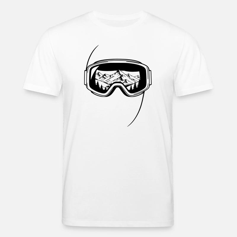 Gipfelblick Skibrille Grafik - Stanley/Stella Unisex Bio-T-Shirt CREATOR  - Weiß