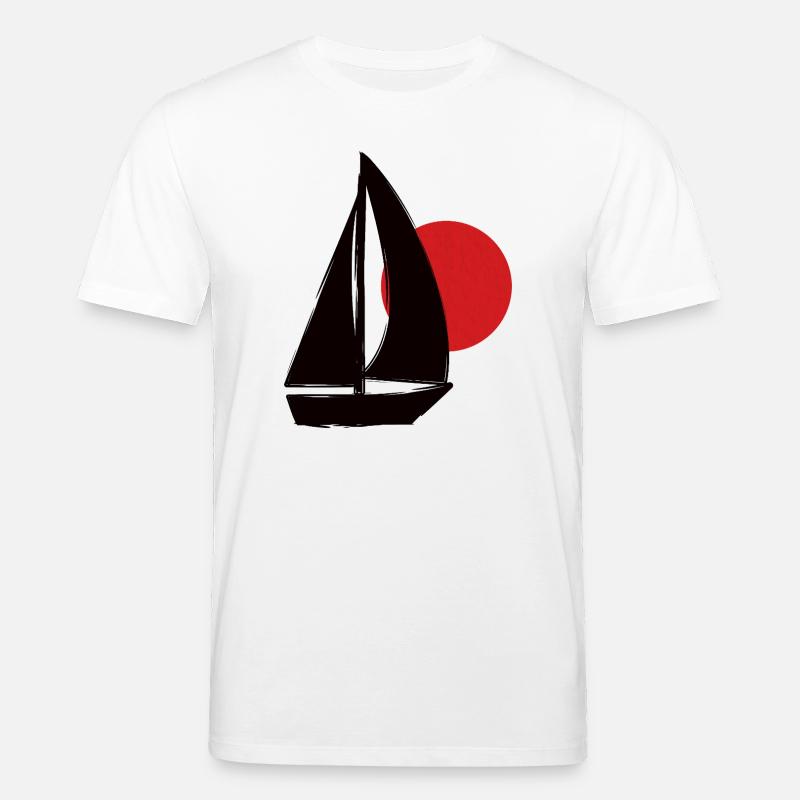Boot vor Sonnenuntergang - Stanley/Stella Unisex Bio-T-Shirt CREATOR  - Weiß