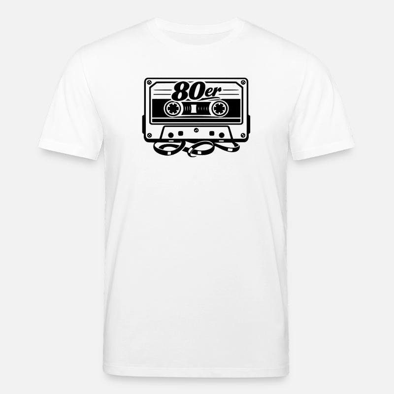 80er Kassette Retro - Stanley/Stella Unisex Bio-T-Shirt CREATOR  - Weiß