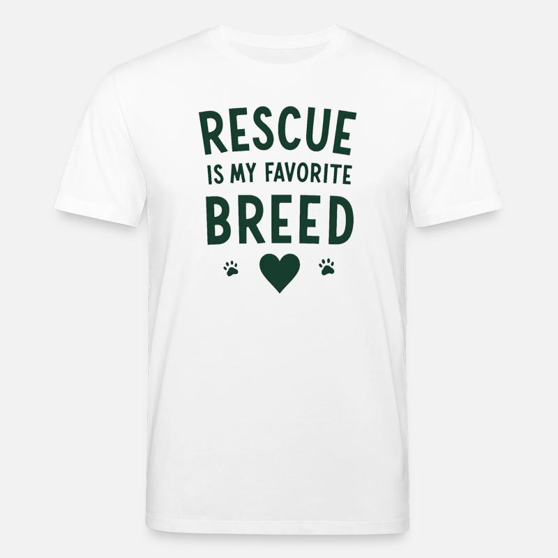 Rescue est ma race préférée - T-shirt bio CREATOR Stanley/Stella Unisexe - blanc