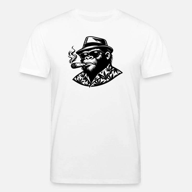 singe smoke - T-shirt bio CREATOR Stanley/Stella Unisexe - blanc