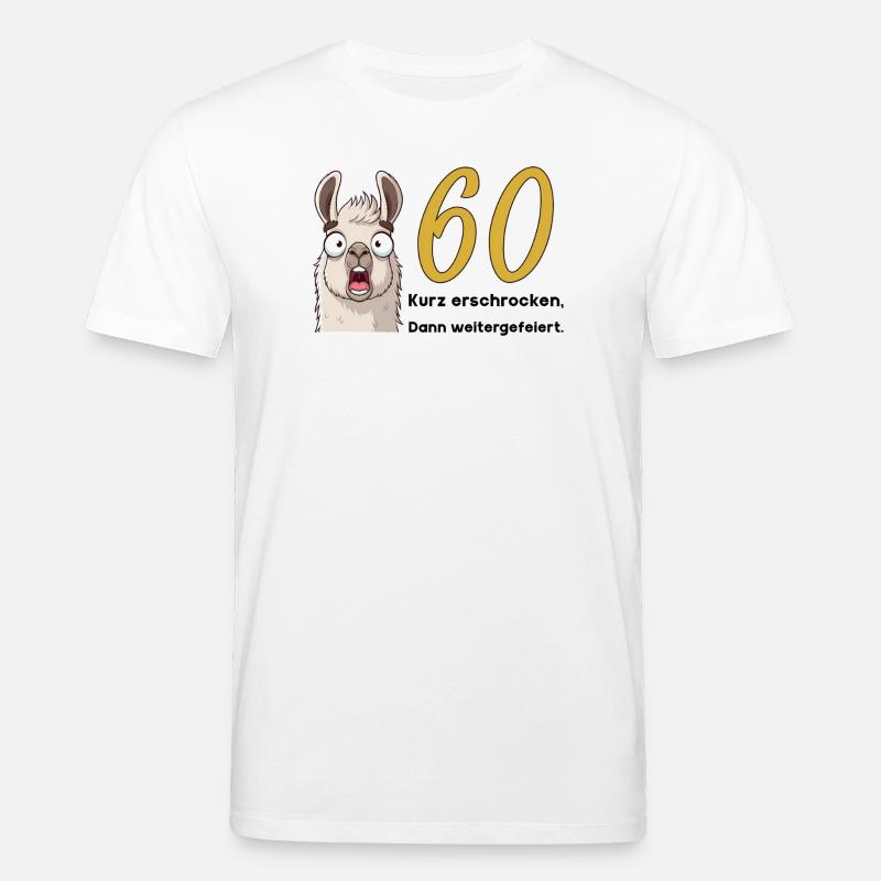 60e anniversaire – brièvement effrayé, puis célébré - T-shirt bio CREATOR Stanley/Stella Unisexe - blanc