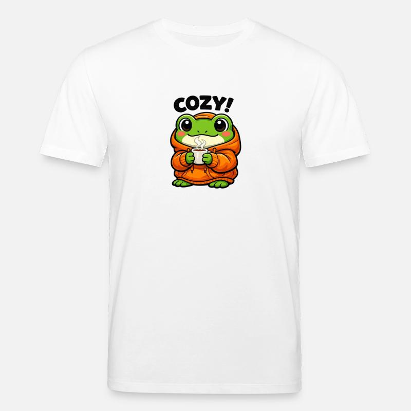 Sweat à capuche Pullover Grenouille Douillet - T-shirt bio CREATOR Stanley/Stella Unisexe - blanc