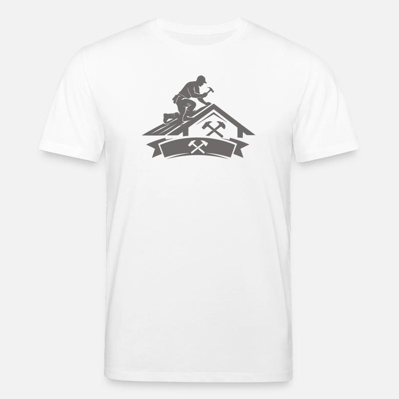 Dachdecker Dachbauer Logo - Stanley/Stella Unisex Bio-T-Shirt CREATOR  - Weiß