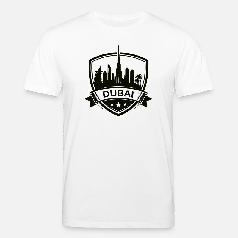 Dubai Skyline Shield - Stanley/Stella Unisex Bio-T-Shirt CREATOR  - Weiß