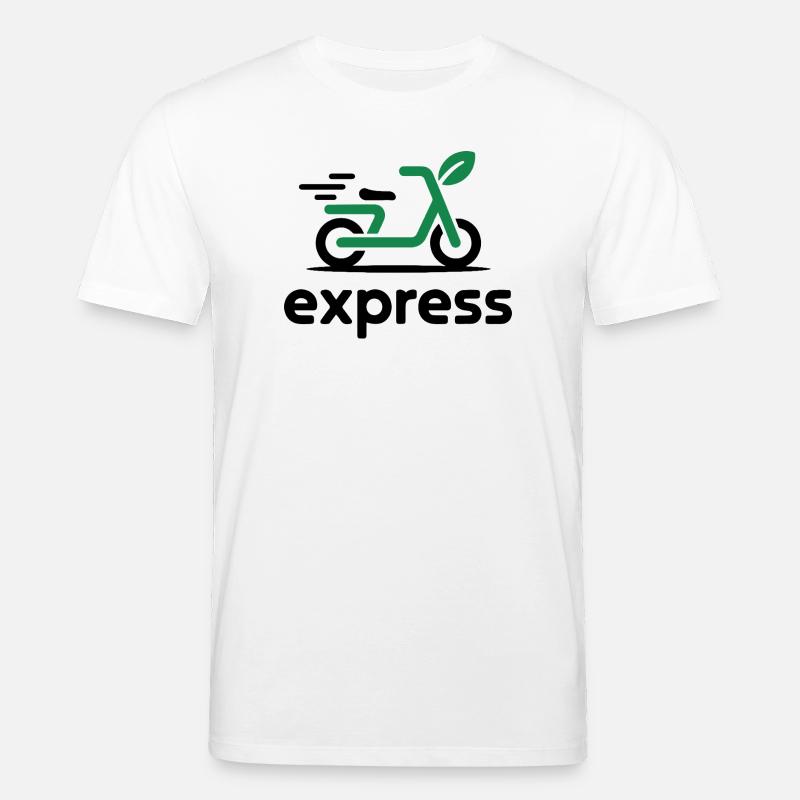 Eco Express Leaf Scooter Logo - T-shirt bio CREATOR Stanley/Stella Unisexe - blanc