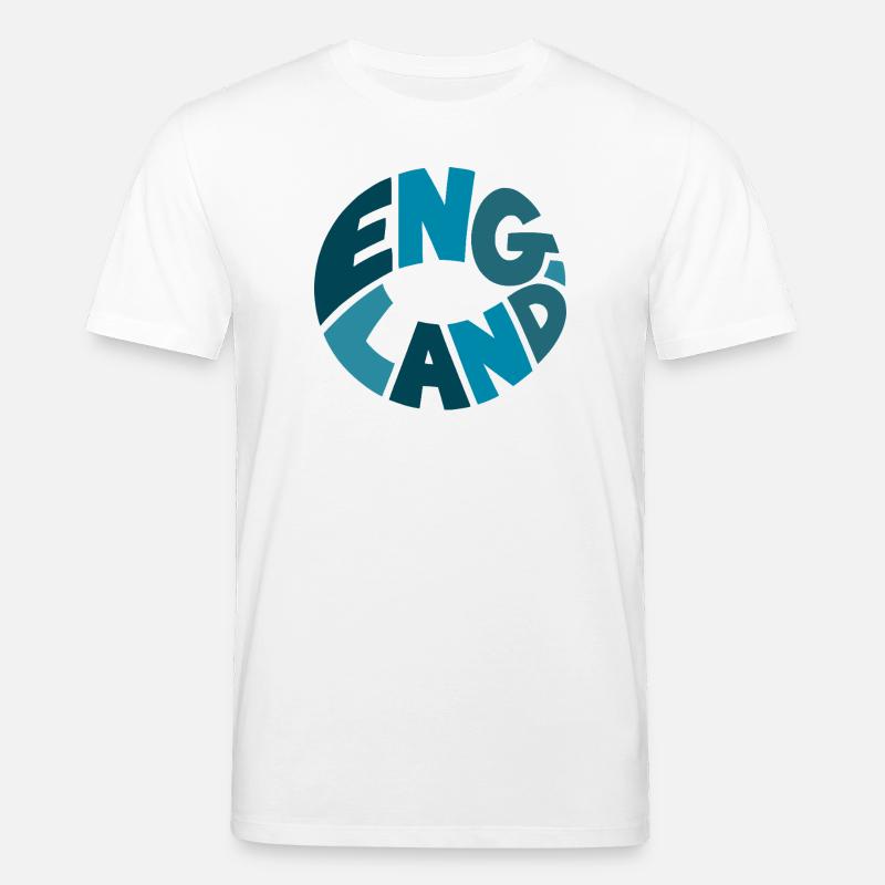 England Kreis Logo Typografie - Stanley/Stella Unisex Bio-T-Shirt CREATOR  - Weiß