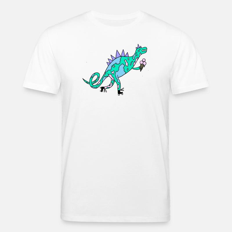 Rollerskates_Dino - Stanley/Stella Unisex Bio-T-Shirt CREATOR  - Weiß