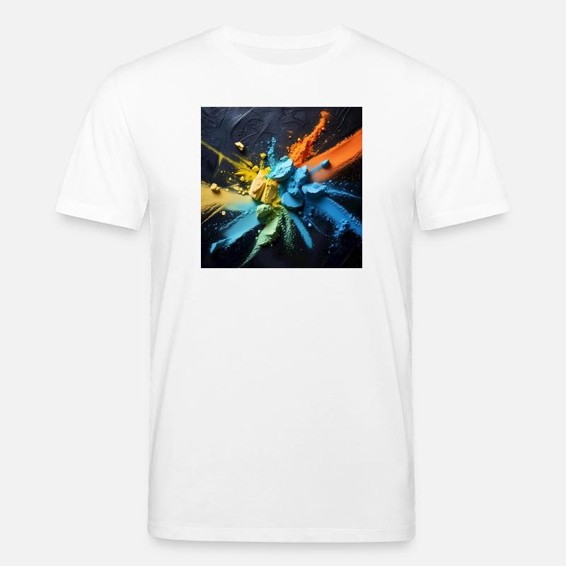 Regenbogenstaub-Explosion - Stanley/Stella Unisex Bio-T-Shirt CREATOR  - Weiß