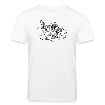 Karpfen - Stanley/Stella Unisex Bio-T-Shirt CREATOR  - Weiß - Vorne - Alina (178cm) & Michal (187cm)