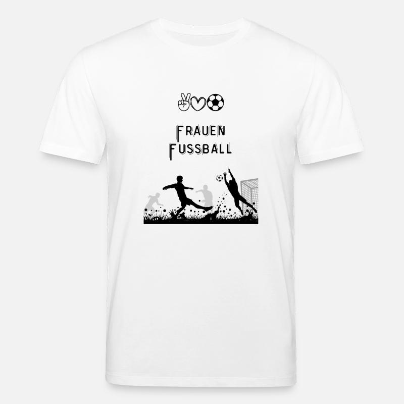 Fußballsilhouette vor dem Tor - Stanley/Stella Unisex Bio-T-Shirt CREATOR  - Weiß