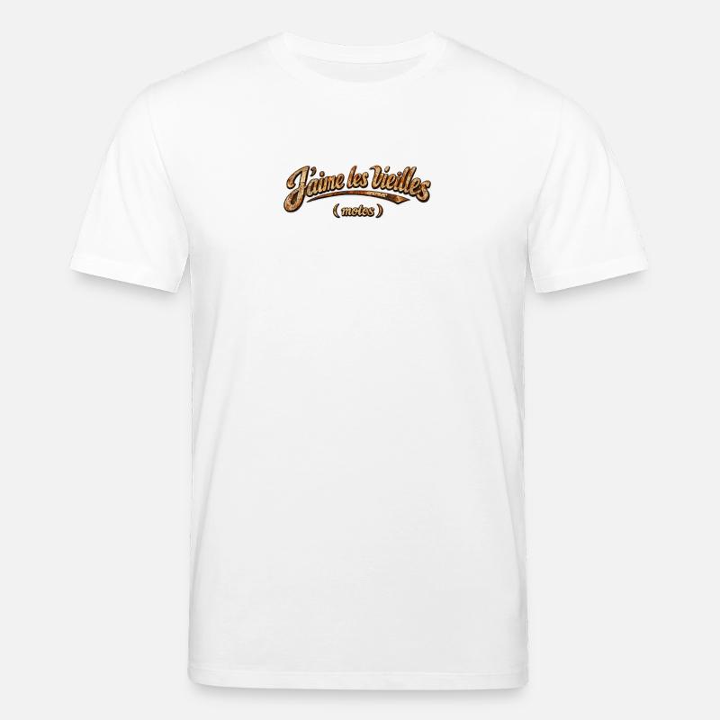 Ich mag alte Rusty-Motorräder - Stanley/Stella Unisex Bio-T-Shirt CREATOR  - Weiß