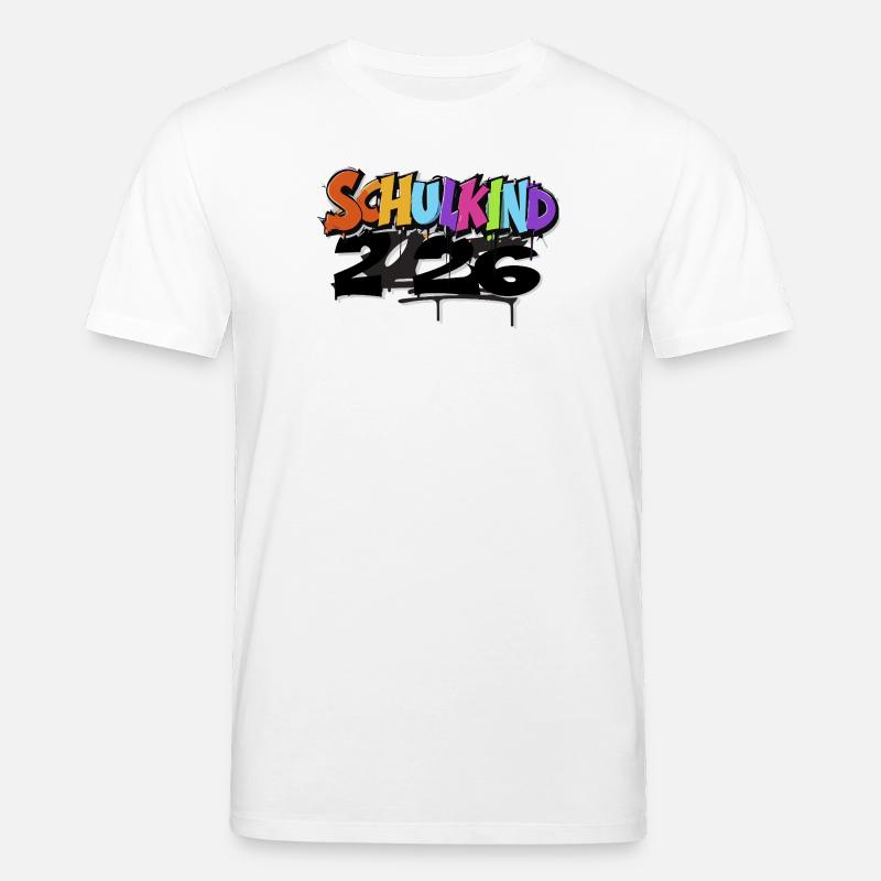 Schulkind 2026 Graffiti Design Schulbeginn - Stanley/Stella Unisex Bio-T-Shirt CREATOR  - Weiß