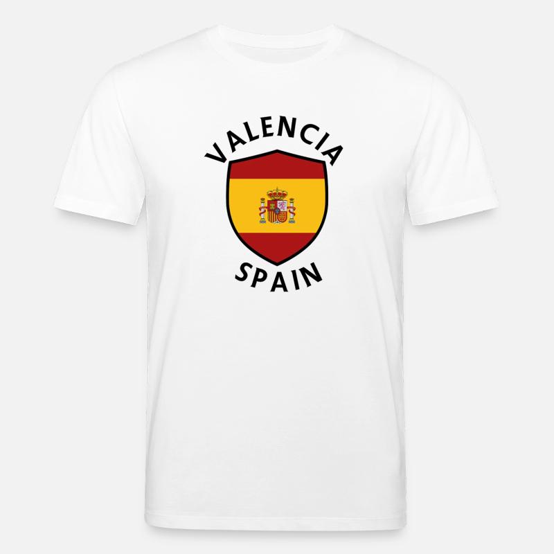 Valencia-Spanien-Schildmuster - Stanley/Stella Unisex Bio-T-Shirt CREATOR  - Weiß