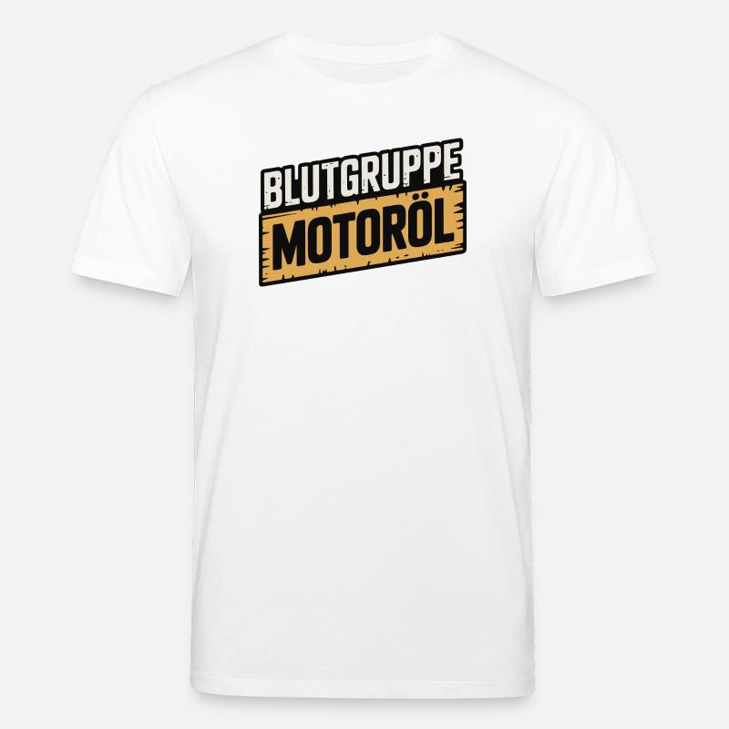 Blutgruppe Motoröl Schrauber Design - Stanley/Stella Unisex Bio-T-Shirt CREATOR  - Weiß