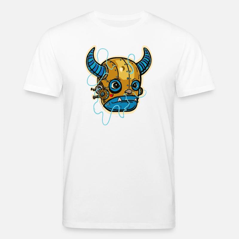 Steampunk Mechanischer Bulle - Stanley/Stella Unisex Bio-T-Shirt CREATOR  - Weiß