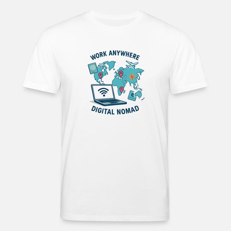 Telearbeit – Telearbeit – Voll-Fernarbeit - Stanley/Stella Unisex Bio-T-Shirt CREATOR  - Weiß