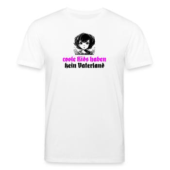 coole Kids haben kein Vaterland - Stanley/Stella Unisex Bio-T-Shirt CREATOR  - Weiß - Vorne - Alina (178cm) & Michal (187cm)
