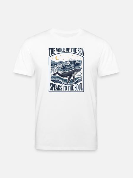 Ästhetischer Wal im Meeresleben – Ozeankunst - Stanley/Stella Unisex Bio-T-Shirt CREATOR  - Weiß