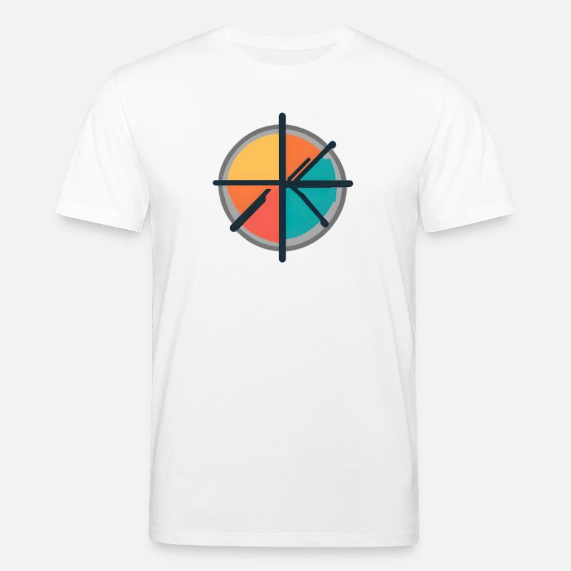 Minimal Geometric Circle Emblem - Stanley/Stella Unisex Bio-T-Shirt CREATOR  - Weiß