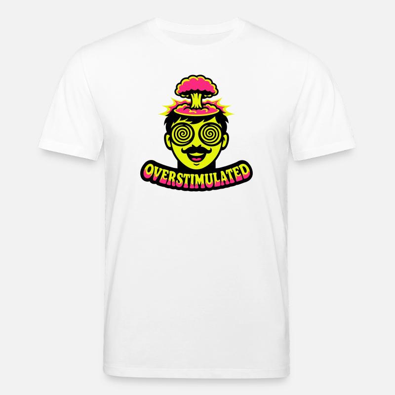 Overstimulated Neon Kopf - Stanley/Stella Unisex Bio-T-Shirt CREATOR  - Weiß