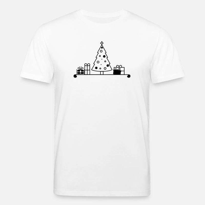 Weihnachtsbaum auf Regal mit Geschenken - Stanley/Stella Unisex Bio-T-Shirt CREATOR - Weiß