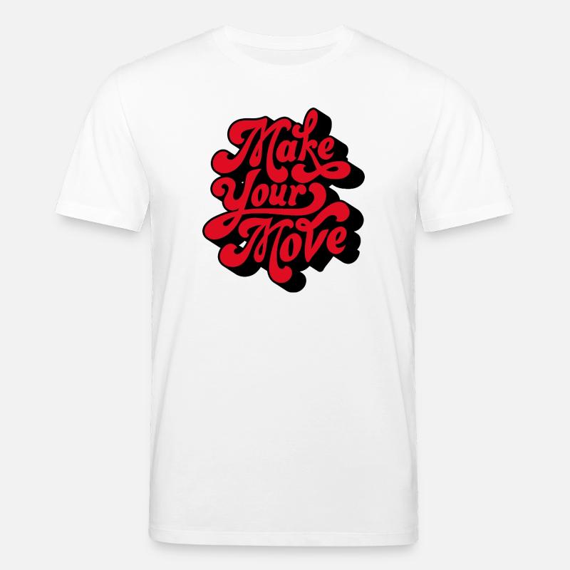 Make Your Love Retro Script - Stanley/Stella CREATOR Unisex Organic T-Shirt - white