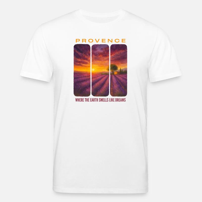 Lavendel-Provence - Stanley/Stella Unisex Bio-T-Shirt CREATOR  - Weiß