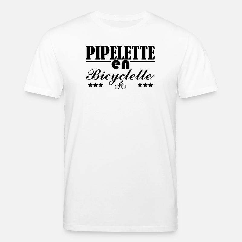 Pipelette en bicyclette - T-shirt bio CREATOR Stanley/Stella Unisexe - blanc